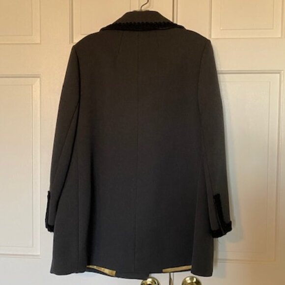 VINTAGE 60s Forstmann German Wool Gray Pea Coat Medium/Large - Picture 7 of 14